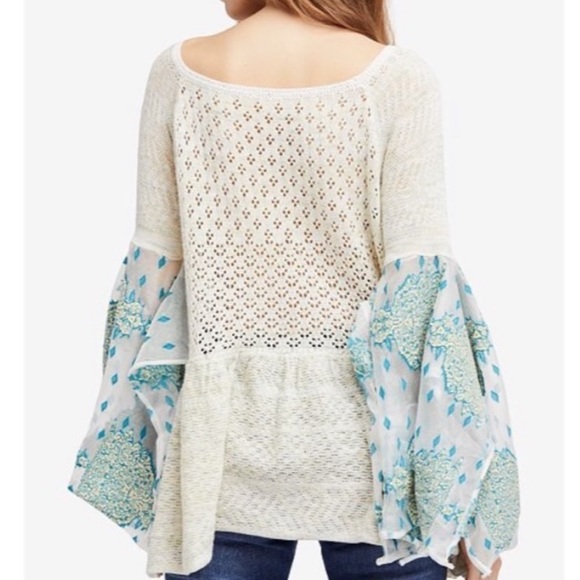 SALE ⬇️FREE PEOPLES’S VINTAGE POINTELLE SWEATER - Picture 2 of 5